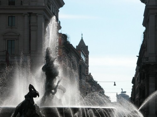 Roma - Fontana di Piazza della Repubblica - Particolare