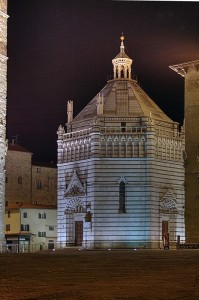 Battistero Pistoia by night