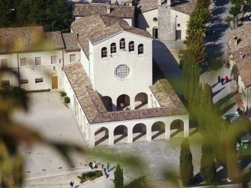 Cascia - Santuario di S.Rita dalla rocca di Roccaporena Cascia - Santuario di S.Rita dalla rocca di Roccaporena