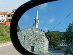 Allo specchio…campanile della chiesa di Pederobba