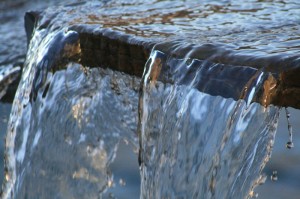 Water flowing between the cracks of life