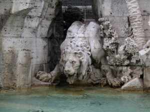 Fontana dei 4 Fiumi (particolare) - Piazza Navona - Roma