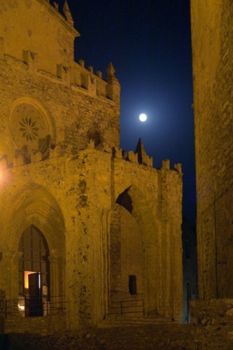 Erice - Duomo di Erice al chiaro di Luna