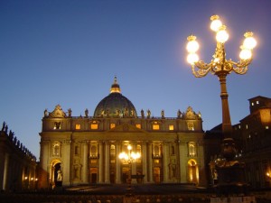 Basilica di San Pietro di notte