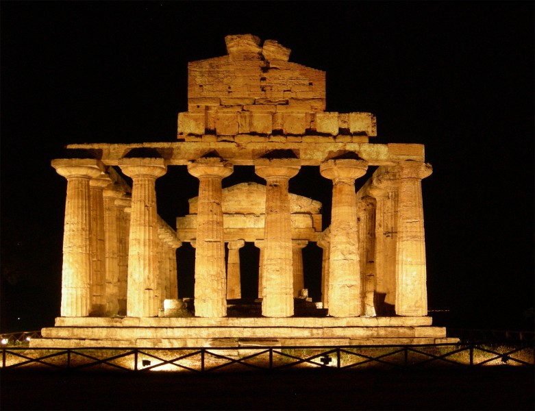 ''Tempio di Cerere al chiaro di luna'' - Capaccio