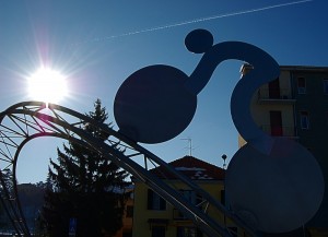 Traguardi - Fontana del museo del ciclismo -