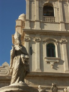 Avola. Chiesa Madre - particolare della facciata