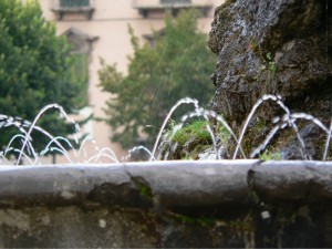 Particolare dei giochi d’acqua