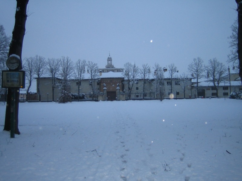 ''neve sul monumento di Certosa di Pavia - Novembre 2008'' - Certosa di Pavia