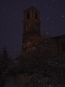 Fiocchi sulla Badia di Torrechiara