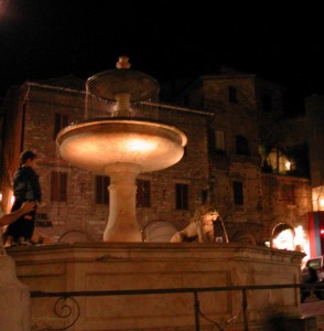 fontana in notturna