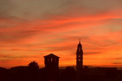 Genova - Campanile al tramonto