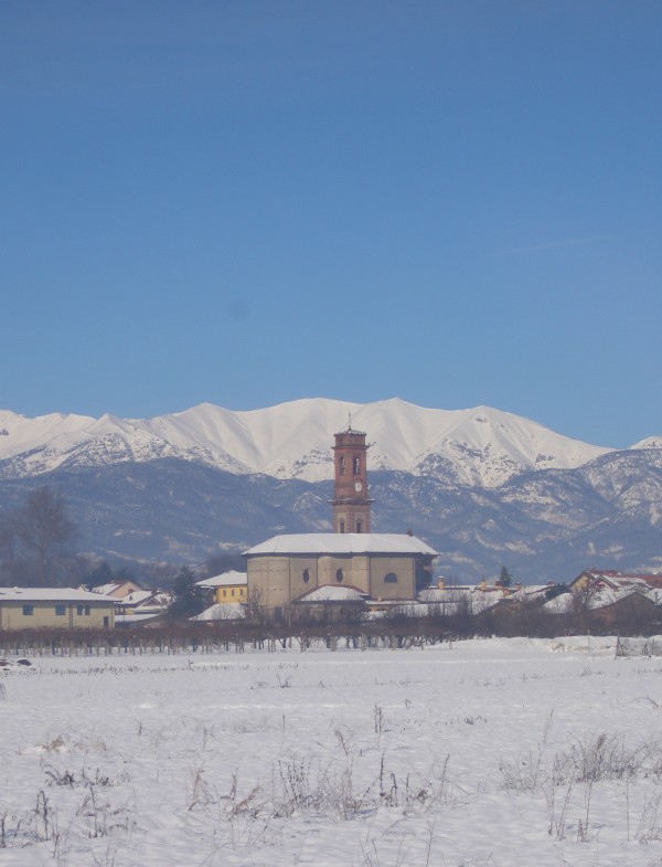 ''Panorama d’inverno nella pianura Pinerolese: Osasco'' - Osasco