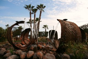 la fontana dei pesci di ferro