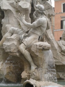 Fontana dei Fiumi (3° particolare)