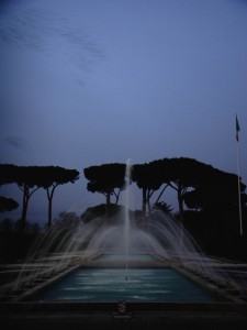 Fontana dell’eur all’imbrunire