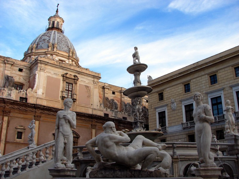 ''Particolare della fontana Pretoria'' - Palermo