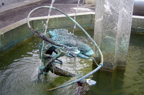 San Benigno Canavese - particolare della fontana di san benigno