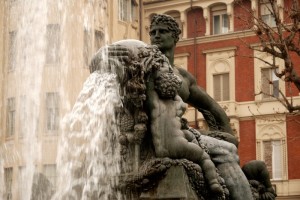 Particolare della Fontana Angelica