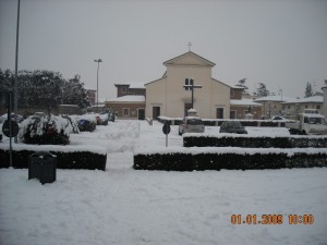 Chiesa dei Frati con neve