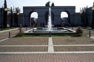 La fontana della piazza del Cimitero