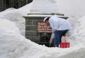 Acqua fresca sotto la neve