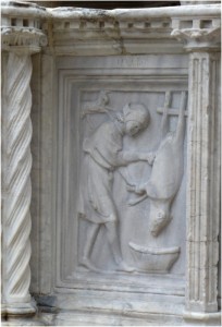 Perugia, Fontana maggiore, particolare