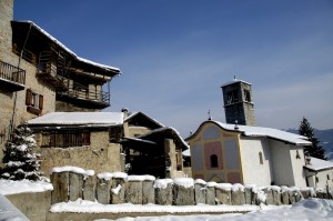 La chiesa di Rango in inverno