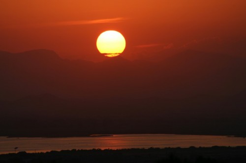 Cagliari - tramonto su Santa Gilla