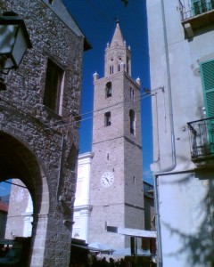 La torre campanaria della collegiata di S.Maria in Platea