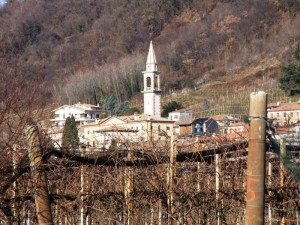 panorama con campanile in S.Vito di Valdobbiadene