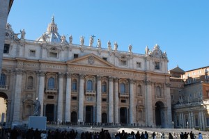 Facciata Basilica di San Pietro in Roma