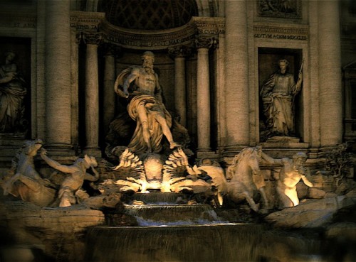 Roma - Notte alla Fontana di Trevi 