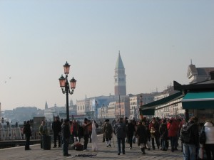 Campanile di S. Marco da riva degli Schiavoni