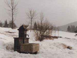 fontanella tra la neve