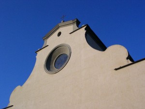 Particolare del frontale della Chiesa del S.Spirito a Firenze