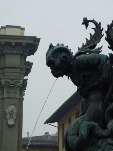 Firenze - Fontana di piazza SS.Annunziata (particolare) Firenze - Fontana di piazza SS.Annunziata (particolare)