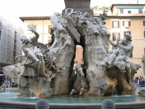 Fontana dei Quattro Fiumi 1 - particolare