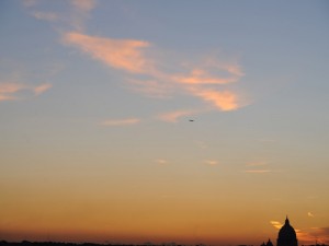 cupola basilica san pietro al tramonto
