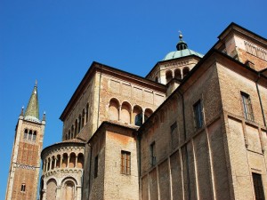 Vista posteriore del Duomo di Parma