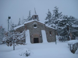 Santa Maria Extra Muros sotto la neve
