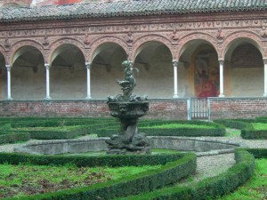 Certosa di Pavia: la fontanella del Chiostro Piccolo