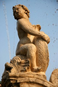 Trento-particolare fontana del Nettuno