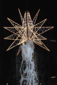 fontana cadorna con stella di natale milano