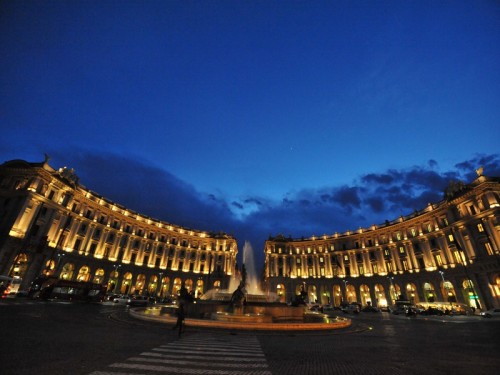 Roma - Fontana Piazza Esedra di Notte V