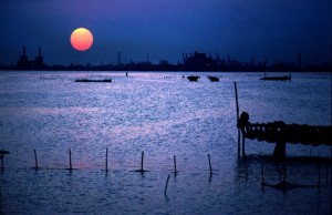 Tramonto su Portomarghera ( skyline )