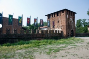 Vista laterale del Castello Visconteo di Legnano