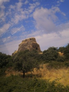 dalla macchina….Nuraghe di Ghilarza