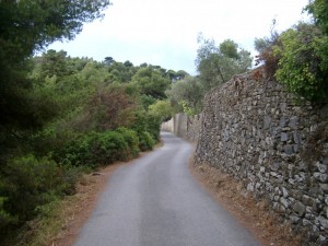 Tratto della via Aurelia in prossimità di Colla Micheri.