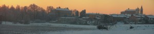 seniga: tramonto sulla neve